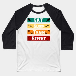 Eat Sleep Train Repeat Vintage Baseball T-Shirt